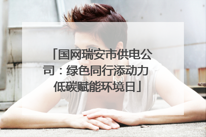 国网瑞安市供电公司：绿色同行添动力 低碳赋能环境日