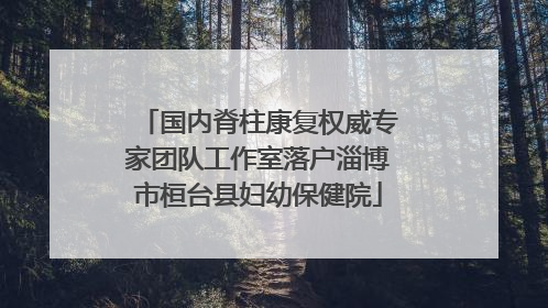 国内脊柱康复权威专家团队工作室落户淄博市桓台县妇幼保健院