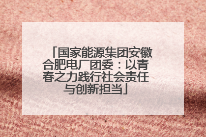 国家能源集团安徽合肥电厂团委：以青春之力践行社会责任与创新担当