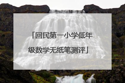回民第一小学低年级数学无纸笔测评