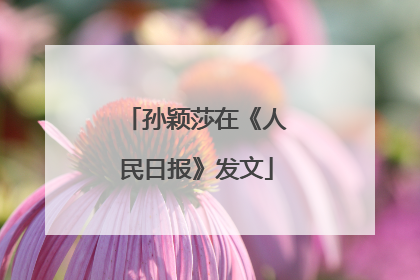 孙颖莎在《人民日报》发文