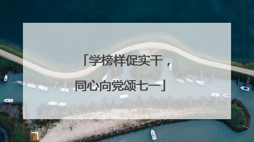 学榜样促实干，同心向党颂七一