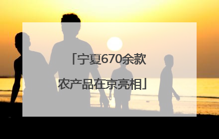 宁夏670余款农产品在京亮相