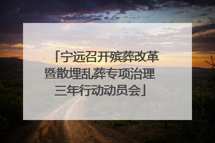 宁远召开殡葬改革暨散埋乱葬专项治理三年行动动员会