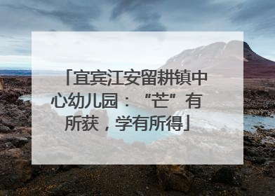 宜宾江安留耕镇中心幼儿园：“芒”有所获，学有所得