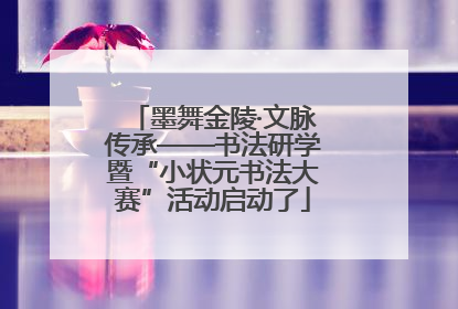 墨舞金陵·文脉传承——书法研学暨“小状元书法大赛”活动启动了