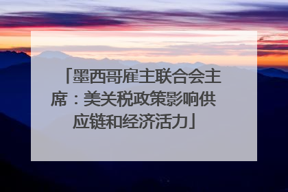 墨西哥雇主联合会主席：美关税政策影响供应链和经济活力