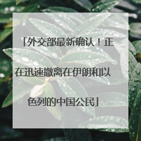 外交部最新确认！正在迅速撤离在伊朗和以色列的中国公民