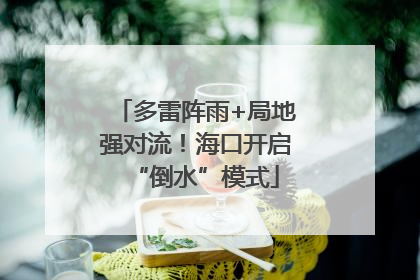 多雷阵雨+局地强对流！海口开启“倒水”模式