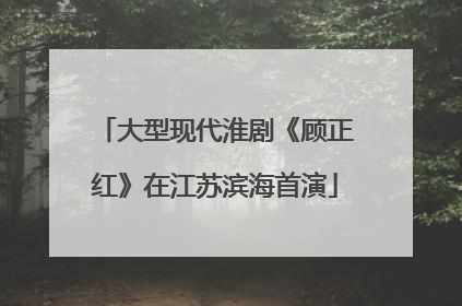 大型现代淮剧《顾正红》在江苏滨海首演