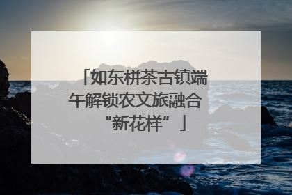 如东栟茶古镇端午解锁农文旅融合“新花样”