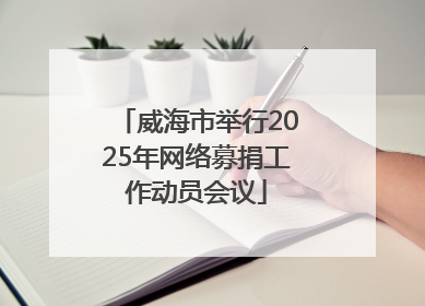 威海市举行2025年网络募捐工作动员会议