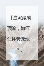 当沉浸成顶流，如何让体验变现？