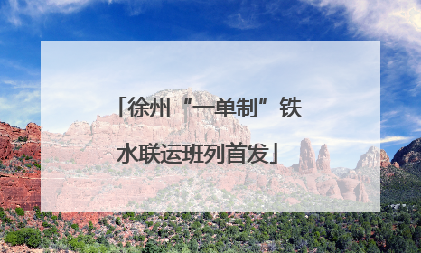 徐州“一单制”铁水联运班列首发