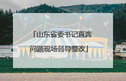 山东省委书记直奔问题现场督导整改