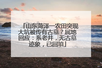 山东菏泽一农田突现大坑被传有古墓？属地回应：系老井，无古墓迹象，已回填