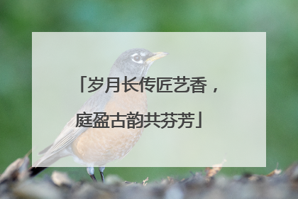 岁月长传匠艺香，庭盈古韵共芬芳