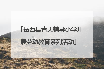 岳西县青天辅导小学开展劳动教育系列活动