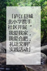 庐江县城北小学携手社区开展“我爱我家，我爱合肥，礼让文明”实践活动