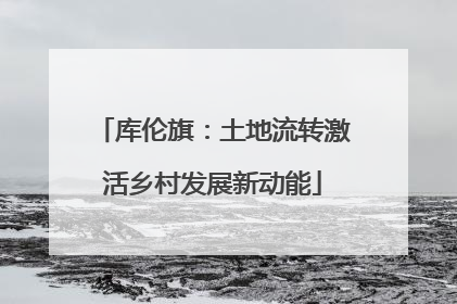 库伦旗：土地流转激活乡村发展新动能