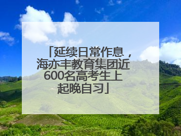 延续日常作息，海亦丰教育集团近600名高考生上起晚自习