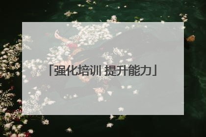 强化培训 提升能力