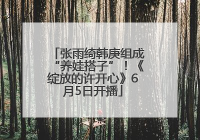张雨绮韩庚组成“养娃搭子”！《绽放的许开心》6月5日开播