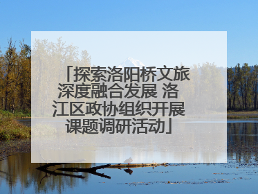 探索洛阳桥文旅深度融合发展 洛江区政协组织开展课题调研活动