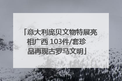 意大利庞贝文物特展亮相广西 103件/套珍品再现古罗马文明