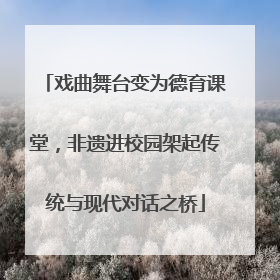 戏曲舞台变为德育课堂，非遗进校园架起传统与现代对话之桥