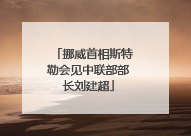 挪威首相斯特勒会见中联部部长刘建超