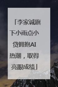 李家诚旗下小雨点小贷拥抱AI热潮，取得亮眼成绩