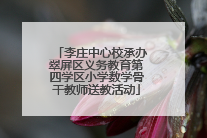 李庄中心校承办翠屏区义务教育第四学区小学数学骨干教师送教活动