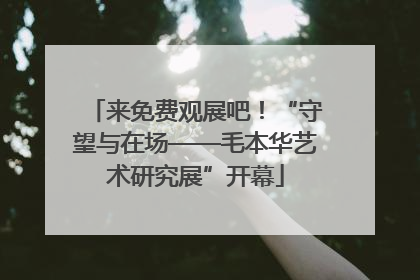 来免费观展吧！“守望与在场——毛本华艺术研究展”开幕