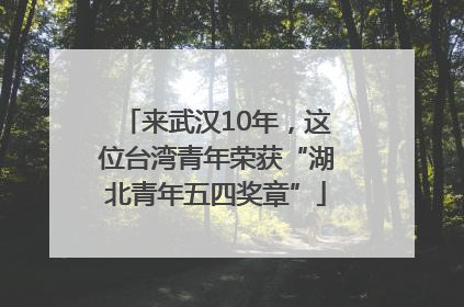 来武汉10年，这位台湾青年荣获“湖北青年五四奖章”