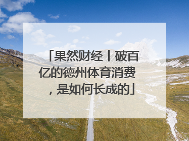 果然财经丨破百亿的德州体育消费，是如何长成的