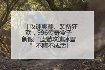 攻速爽翻、装备狂欢，996传奇盒子新服“蓝猫攻速冰雪”不嗨不成活