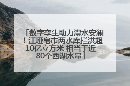 数字孪生助力澧水安澜！江垭皂市两水库拦洪超10亿立方米 相当于近80个西湖水量