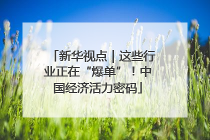 新华视点｜这些行业正在“爆单”！中国经济活力密码