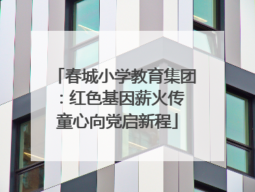 春城小学教育集团：红色基因薪火传 童心向党启新程