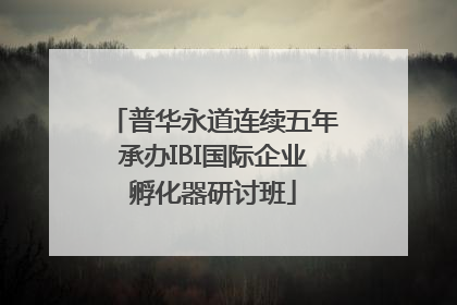 普华永道连续五年承办IBI国际企业孵化器研讨班