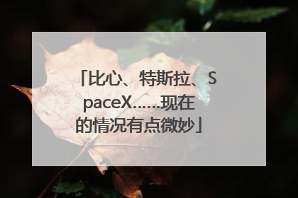 比心、特斯拉、SpaceX……现在的情况有点微妙