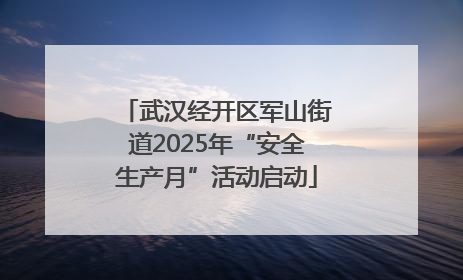 武汉经开区军山街道2025年“安全生产月”活动启动