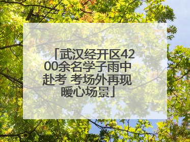 武汉经开区4200余名学子雨中赴考 考场外再现暖心场景