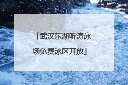 武汉东湖听涛泳场免费泳区开放