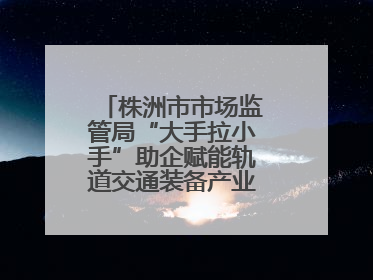株洲市市场监管局“大手拉小手”助企赋能轨道交通装备产业链质量升级