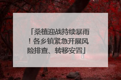 桑植迎战持续暴雨！各乡镇紧急开展风险排查、转移安置