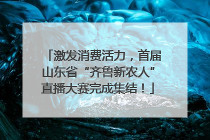 激发消费活力，首届山东省“齐鲁新农人”直播大赛完成集结！