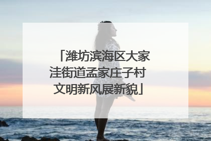 潍坊滨海区大家洼街道孟家庄子村文明新风展新貌