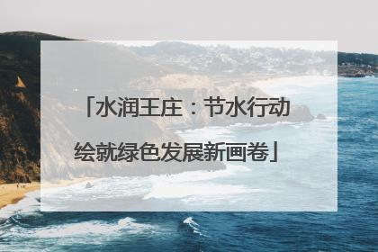 水润王庄：节水行动绘就绿色发展新画卷